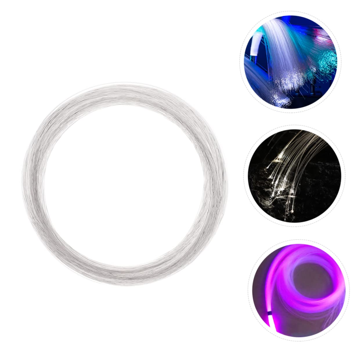 DOITOOL 100m Pmma Plastic Strands for Star Ceiling Decoration End Glow Fiber Cable Full Energy Saving Illumination for Home and Event Use