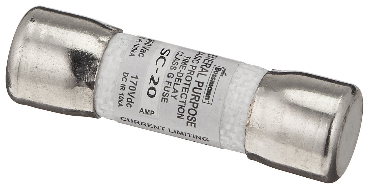 10/Pack Bussmann Fuses Sc-20 20A Time Delay Cart Fuse