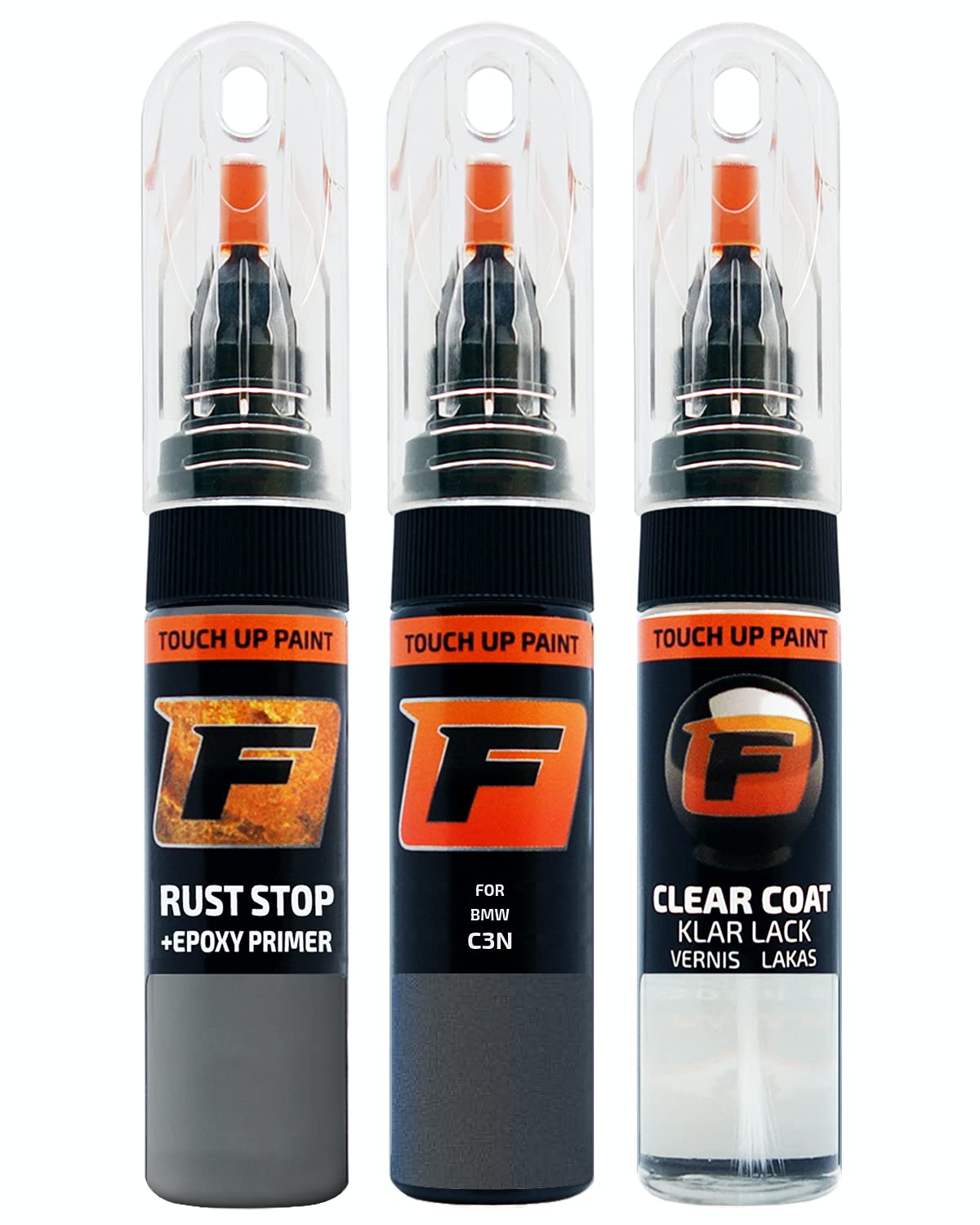 Alex Flittner - Stylo De Retouche Peinture BMW C3N Storm Bay Metallic 50ml + Vernis Transparent - Kit De Précision