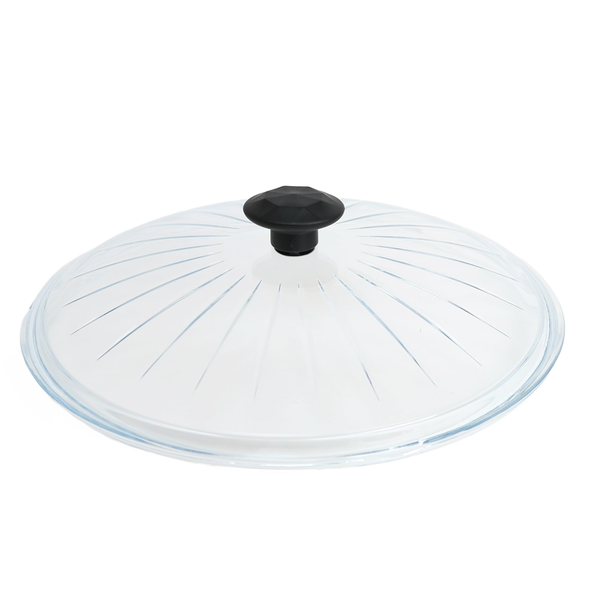 DIVCHI Glass Pan Lid For Saucepan Pots, Multi-use Stockpots Lid With Strong Handle, Design To Fit Casseroles Pan, Compatible Lids Cover For Sauté Pans, Pots, And Saucepans (28cm)