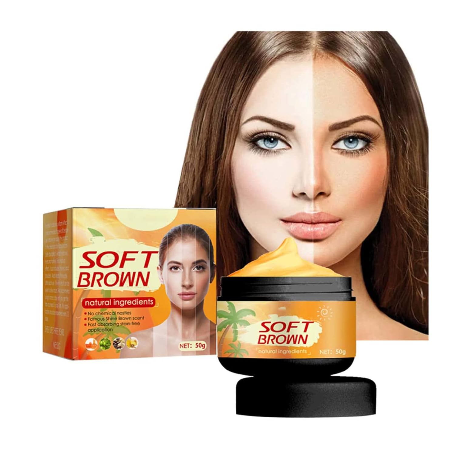 2022 Upgraded Intensive Brown Tanning Gel , Tanning Accelerator Cream, Natural