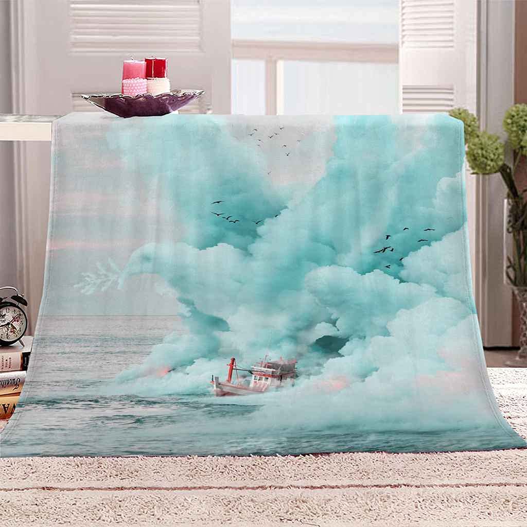 Couverture polaire douce bateau à voile pour moments cocooning