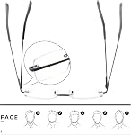HIYANJN Frameless Reading Glasses Blue Light Blocking Rimless Computer Reader For men Lightweight Eyeglasses（3-pack)
