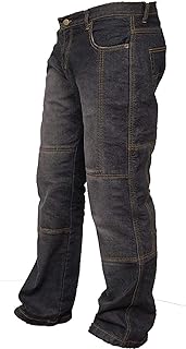 Newfacelook Mens Motorcycle Protective Lined 14OZ Jeans Pants Trousers