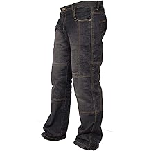 Mens Riding Motorcycle Pants Armored Motorbike Jeans with Aramid Protective Lining Adventure Touring Biker Pant Black