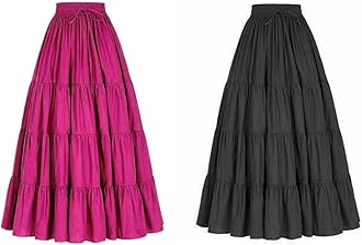 JANAK Girl's Crepe Fabric Long Frill Skirt 584