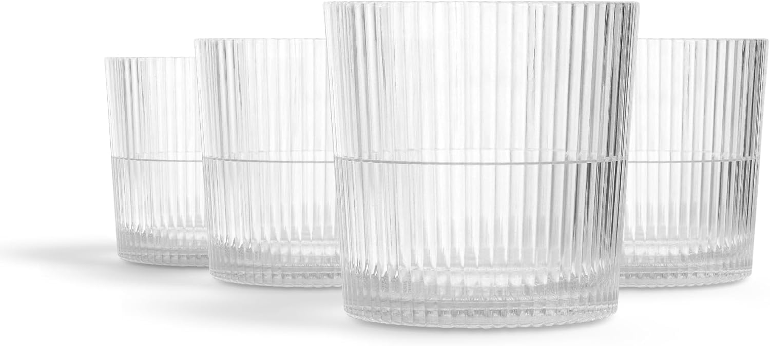 Drinique Unbreakable Edition Rocks 10 oz Tritan Renew Plastic Cocktail Glass Clear 4-Pack