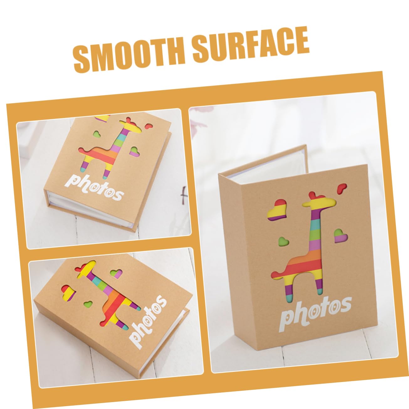 ibasenice 4piezas Álbum De Fotos Infantil Decorativo De Diseño De Jirafa Álbum De Recuerdos Para Bebés Para Fotos Familiares y Momentos Especiales