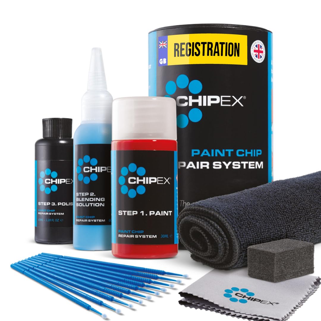Chipex Touch Up Kit - Scratch Repair Kit Mixed by Reg Registration Plate Car Touch Up Paint for All Models - Exact Match Guarantee - Pro (Large)