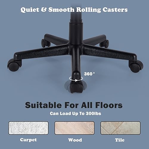 Miniatura 7 de GRAFFY Office Desk Chair, 300 LBS Mesh Computer Chair wCushioned Seat, Executive Height Adjustable Rolling Chair, Mid Back Swivel Task Chair,