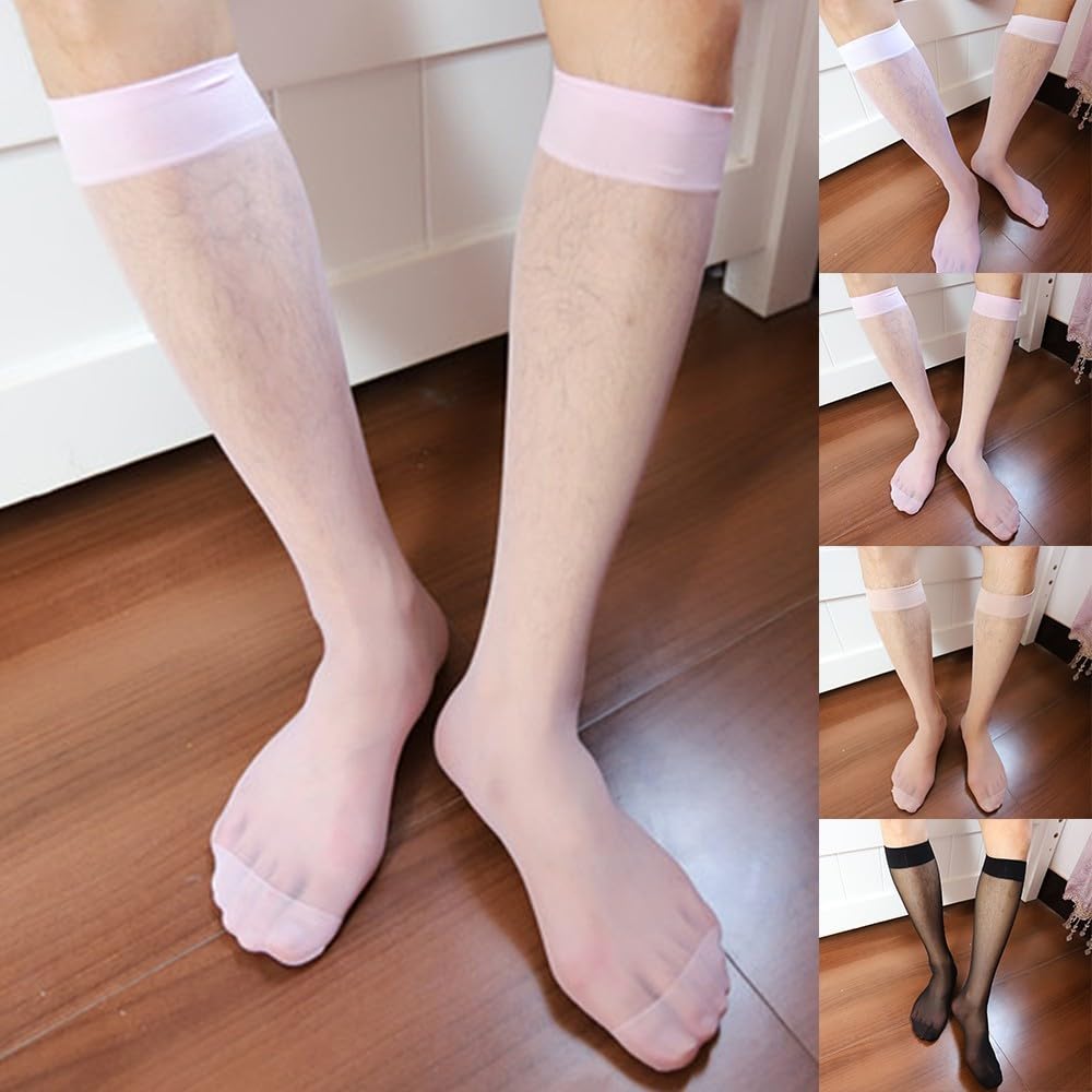 Chaussettes invisibles en nylon transparent pour homme - Design lisse et respirant - Pour chaussures habillées et environnements professionnels