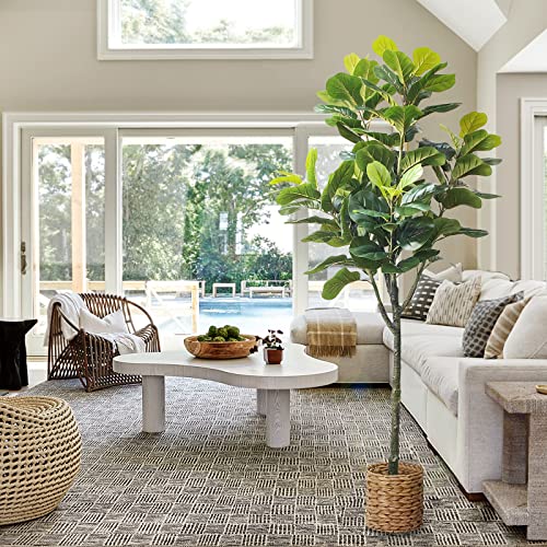 Findosom Artificial Fiddle Leaf Fig Tree, 6Ft Ficus Tree Artificial In Pot, Large Faux Plants Fake Trees Perfect For Indoor Outdoor House Home Office Garden Modern Decoration Housewarming Gift #TOP2