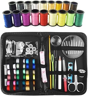 Aston Andia पोर्टेबल मिनी सिलाई किट सुई और धागा बॉक्स DIY शुरुआती वयस्कों के लिए सिलाई की आपूर्ति आपातकालीन, यात्रा, घर