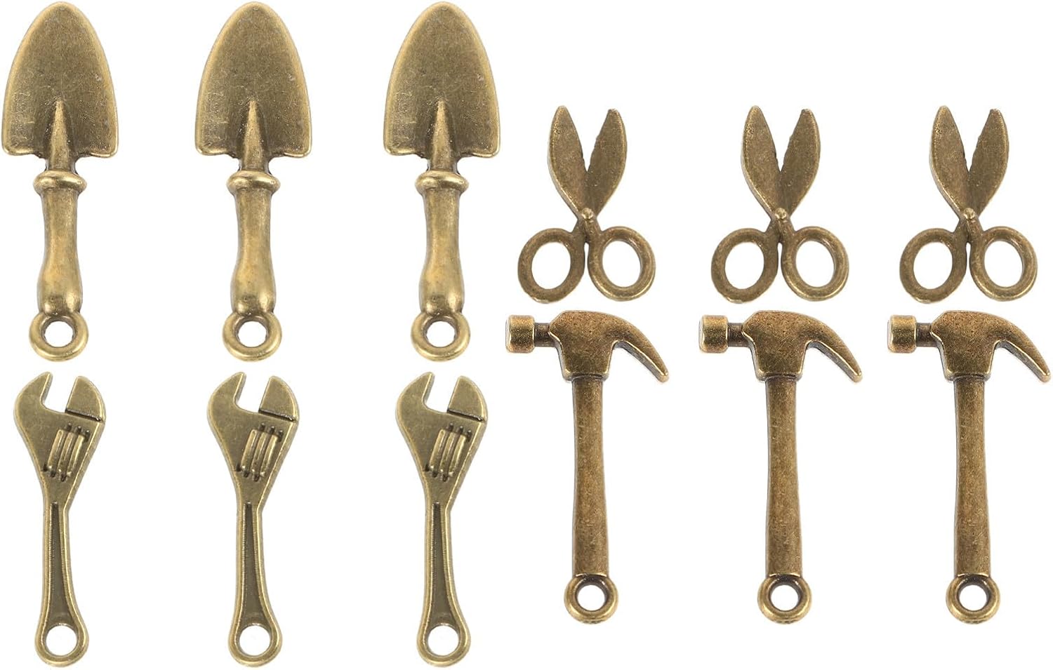 HOMSFOU 12pcs Tool Pendant Charm Alloy Jewelry Making Accessory for Women
