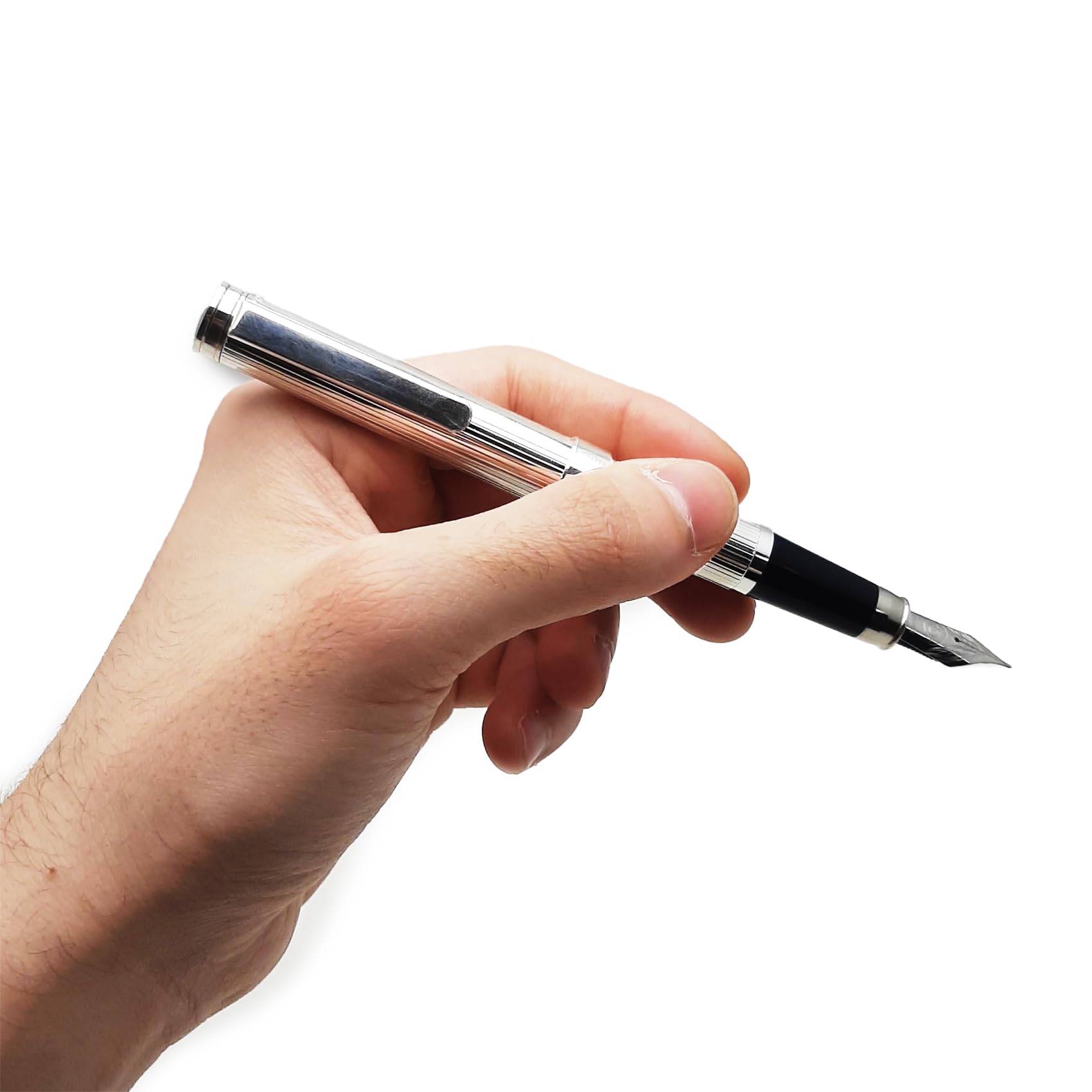 Penna stilografica MOZART realizzazione in argento massiccio 925/1000