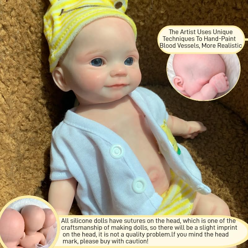 Muñeca de silicona realista cuerpo completo 11 pulg miniatura 4