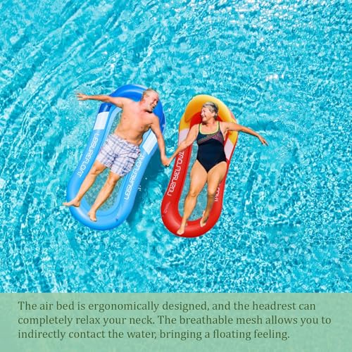 Efymosce Aufblasbares Wasser Pool Luftmatratze, Schwimmbett Wasserhängematte, Schwimmhängematte, Wasser Hängematte mit Luftpumpe für Swimmingpool Beach, Pool Spielzeug für Erwachsene und Kinder