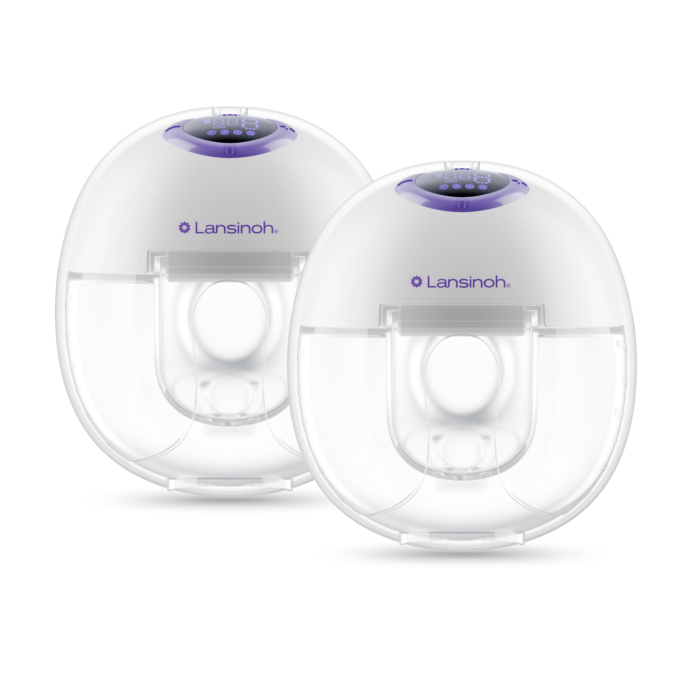 Discreet Duo Wearable Breast Pump, Hands Free Breast Pump, 4 Pumping Modes, 9 Levels Hospital Strength Suction, LED Display, Leak-Resistant Design, 2 Breast Flange Sizes Included: 24mm & 21mm