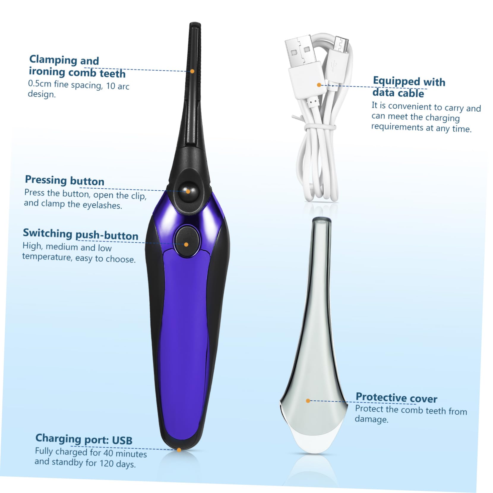 Beatifufu Lash Curler Heating Reversible Clamp Curler for False Lashes Alternative