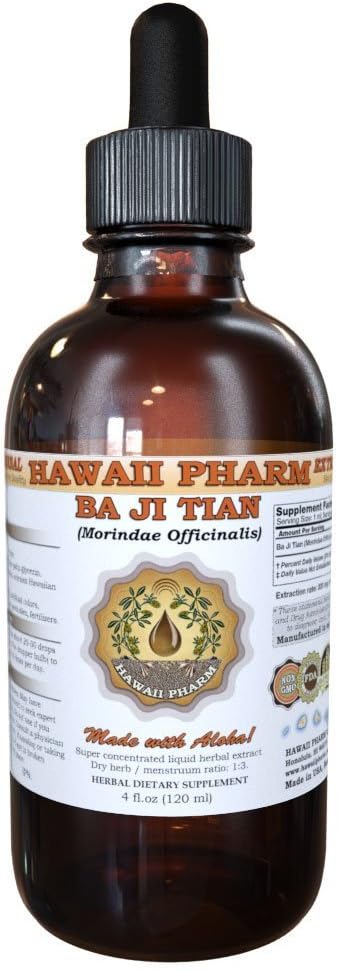 Ba Ji Tian Tincture, Ba Ji Tian, Morinda (Morindae Officinalis) Root Liquid Extract, Herbal Supplement 4 oz