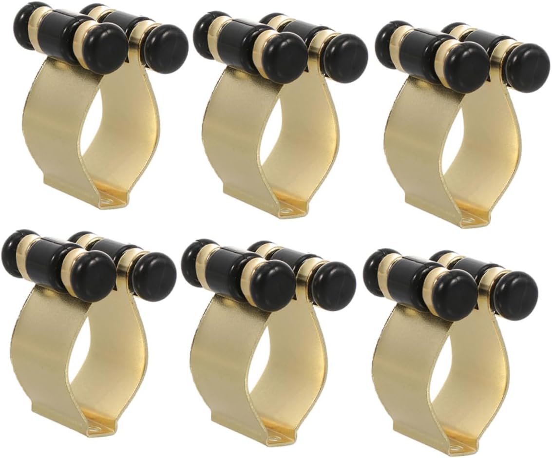 6pcs Wall-mounted Fishing Pole Clips Metal Rod Holder Rack for Fishing Rods and Hockey Sticks Multipurpose Storage and Organization for Home and Shop