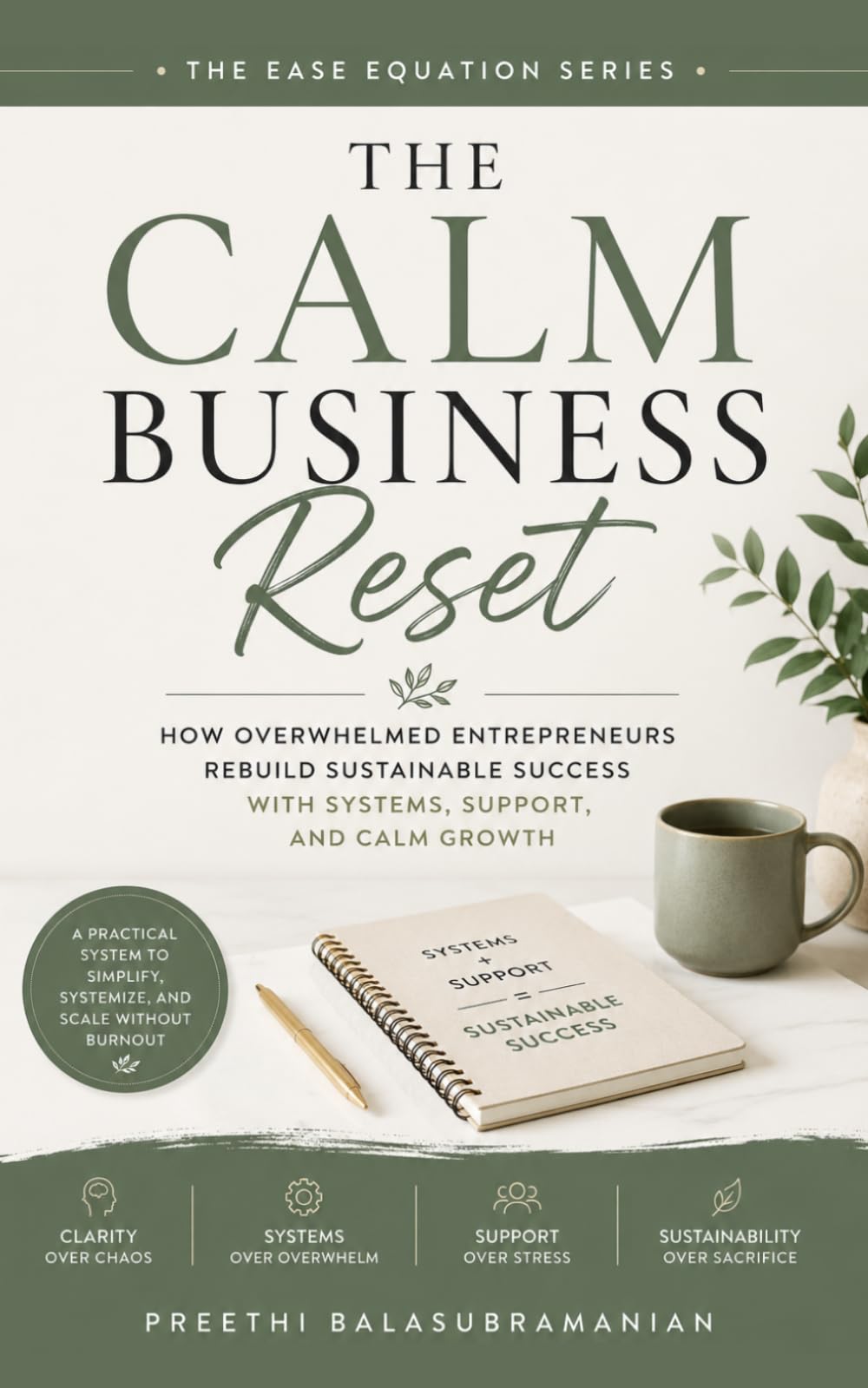The Calm Business Reset: How Overwhelmed Entrepreneurs Rebuild Sustainable Success with Systems, Support, and Calm Growth: 2 (The Ease Equation Series)