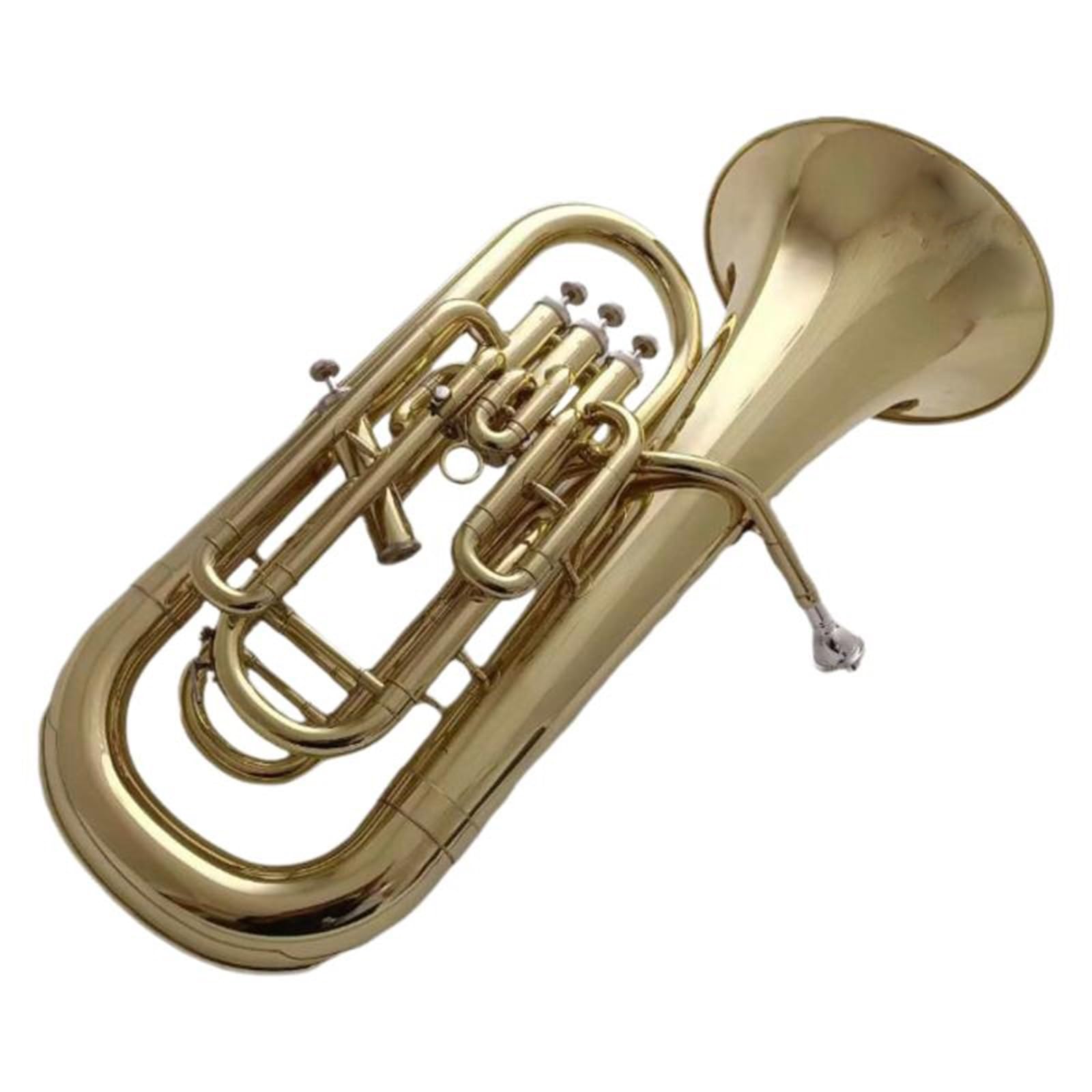 Eufonium Instrumenty Muzyczne Bb Tone Euphonium Gold Cztery Klawisze Początkujący Profesjonalne Wykonanie Mosiężne Instrumenty Muzyczne