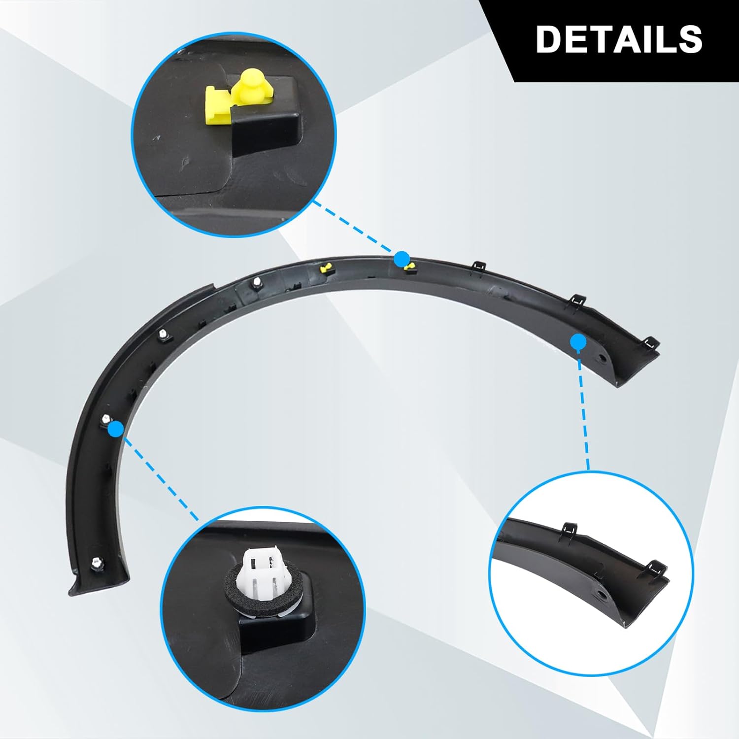 SecosAutoparts Fender Molding Trim, Rear Passenger, Fit for Nissan Juke 2011-2017, 1.6L l4, Replace# 78860-1KA0A, 788601KA0A, Rear Right Side, Fender Flares Wheel Molding