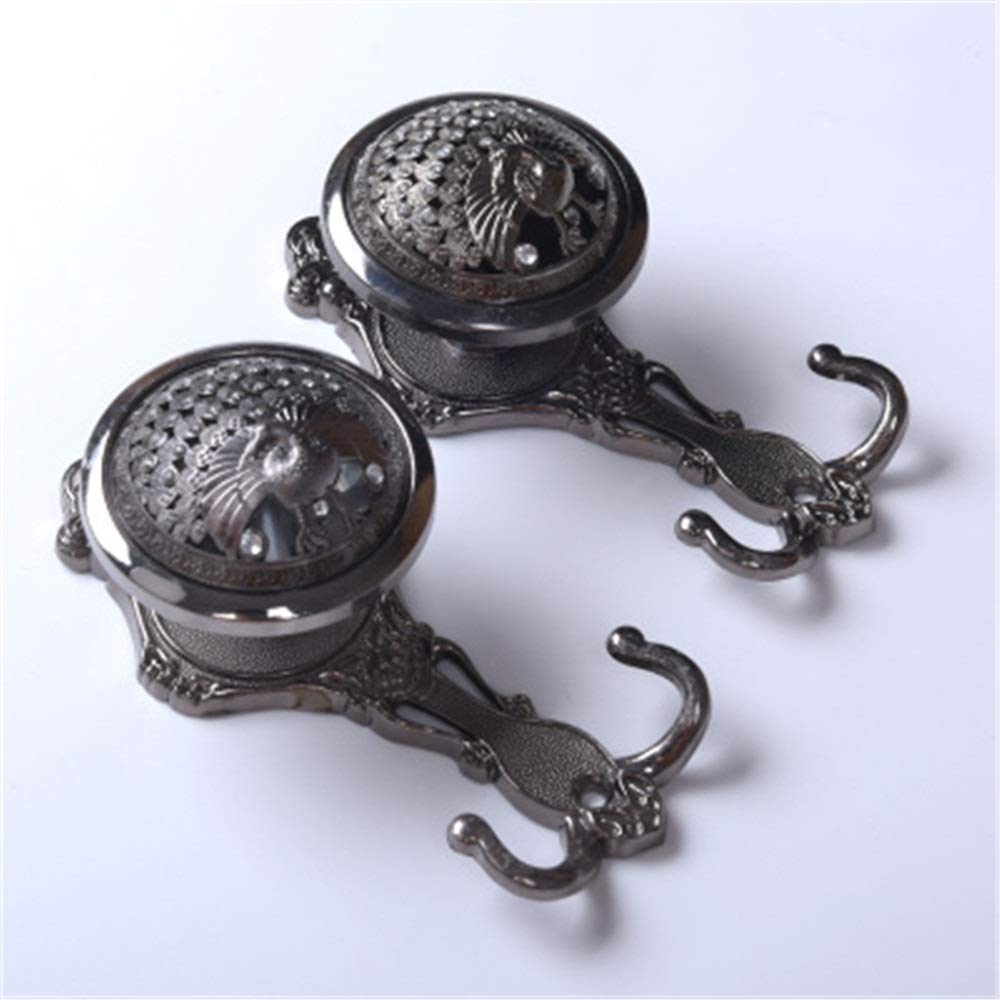 LIUFENGLONG Curtain Holdbacks 2pcs Rustic Exotic Peacock Curtain Tieback Hooks, American Rural Drapery Tassel Hanger Holders, Multifunction Chic Art Wall Curtain & Blind Accessories