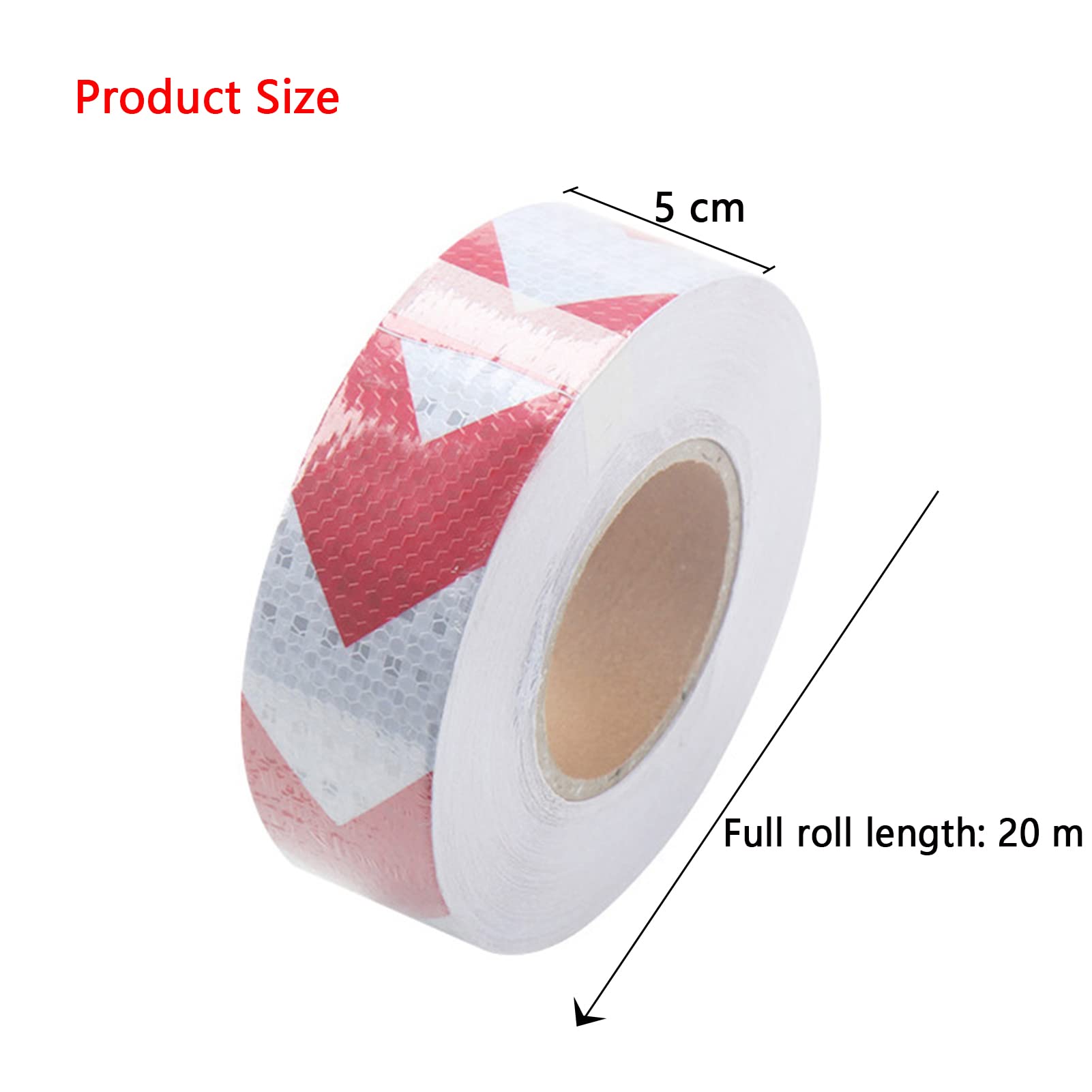 Nastro segnaletico Nastro riflettente di segnalazione avvertimento multicolore 20 m x 5 cm 0,4 mm(Oranje)