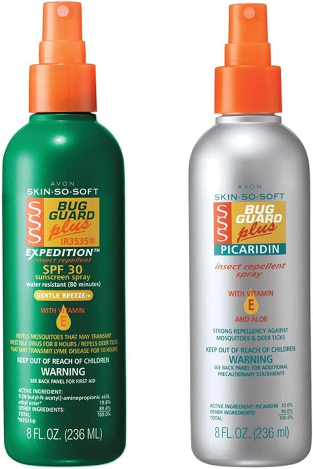 Avon Skin So Soft Bug Guard Plus Expedition 8 fl oz and Avon Skin So Soft Bug Guard Plus Picaridin 8 fl oz Pump Spray