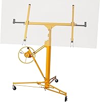 Vista 7 de Herramienta de construcción de elevación de paneles de yeso de 13 pies, polipasto de panel rodante con brazo telescópico ajustable, elevador de gato