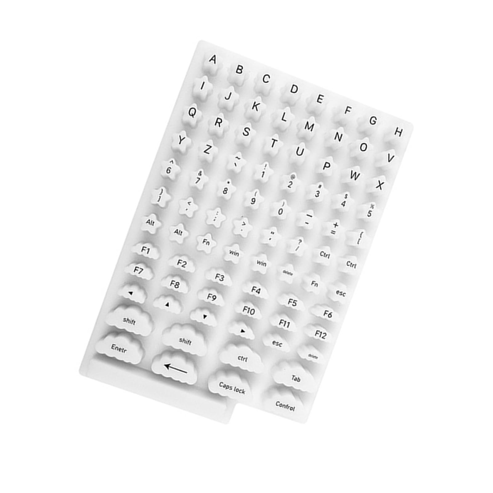 Silicone Keyboard Protector Covers Keycaps Height Increase Stickers Nail-friendly Risers for Ergonomic Typing Nail-friendly Risers