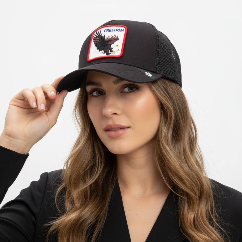Goorin Bros. Cappello Freedom Eagle Trucker cap Misto Poliestere Nero Unisex