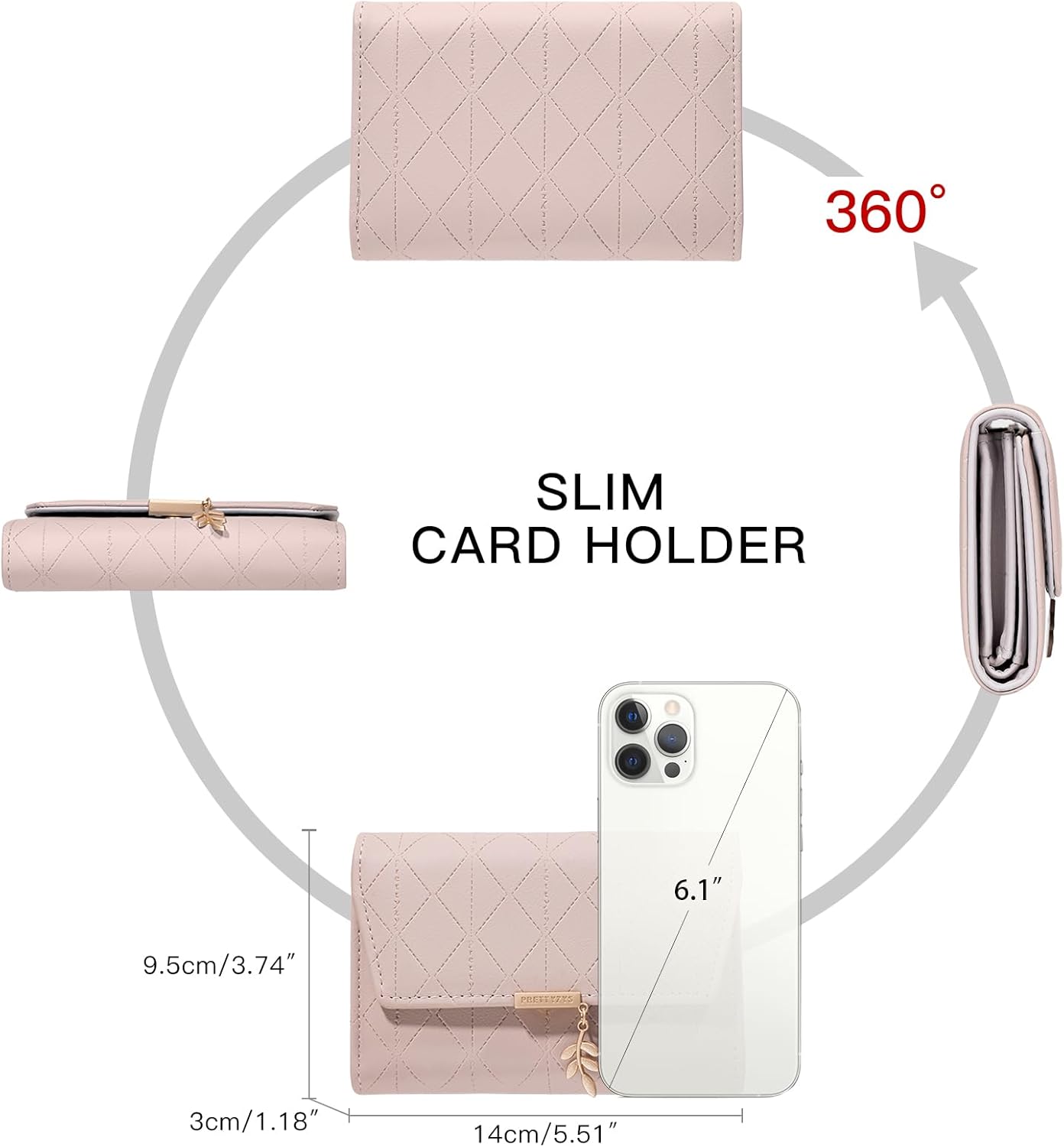 Wallet Woman Leather Small Bifold RFID Blocking Card Holder Ladies Wallet with Zipper Coin Pocket - Image 5