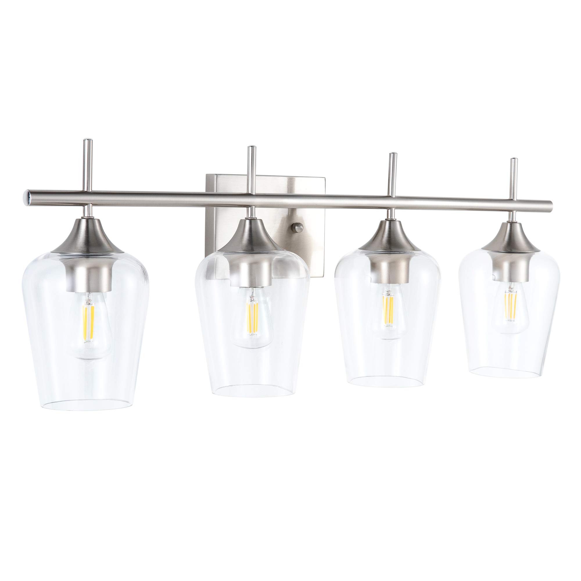 Snapklik.com : VONLUCE Bathroom Vanity Light, 4 Light Bathroom Light ...