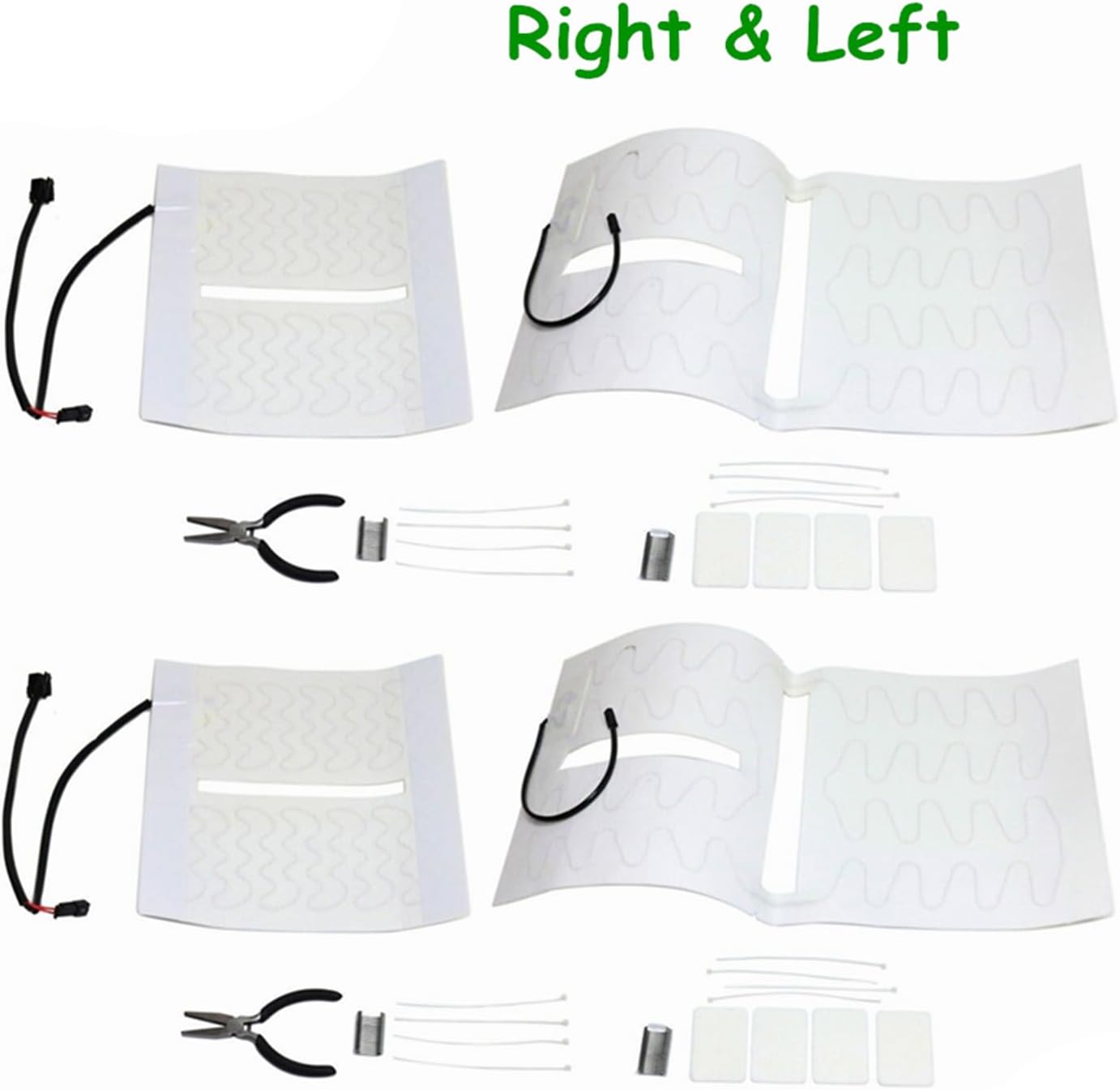 2 Set Seat Bottom & Top Heat Pad Fits for Cadillac Escalade Chevy Silverado Suburban Tahoe GMC Sierra Yukon 1500 2500 3500 2003-2007 15193975, 641106, 641105, 88940288, 88940289