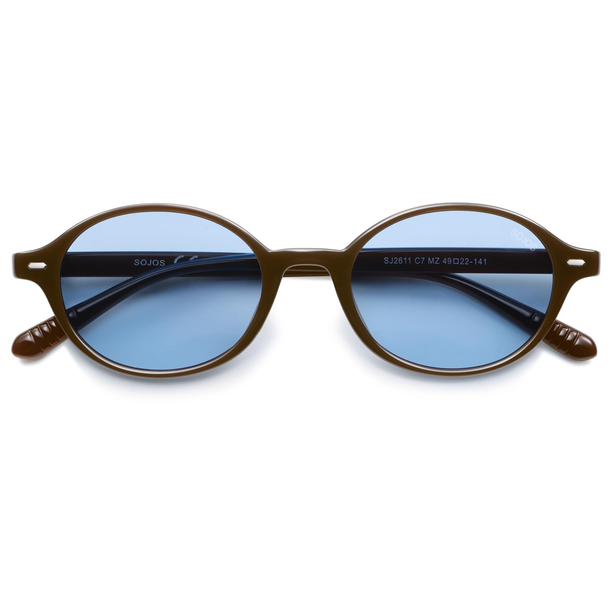SOJOS Retro Oval Polarized Sunglasses SJ2611