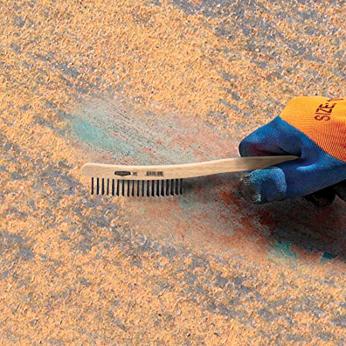 Osborn 83001Sp Economy Curved Handle Steel Wire Scratch Brush, 0.014" Fill Diameter, 6" Brush Area Length, 15/16" Brush Area Width, 13-3/4" Overall Length #TOP5