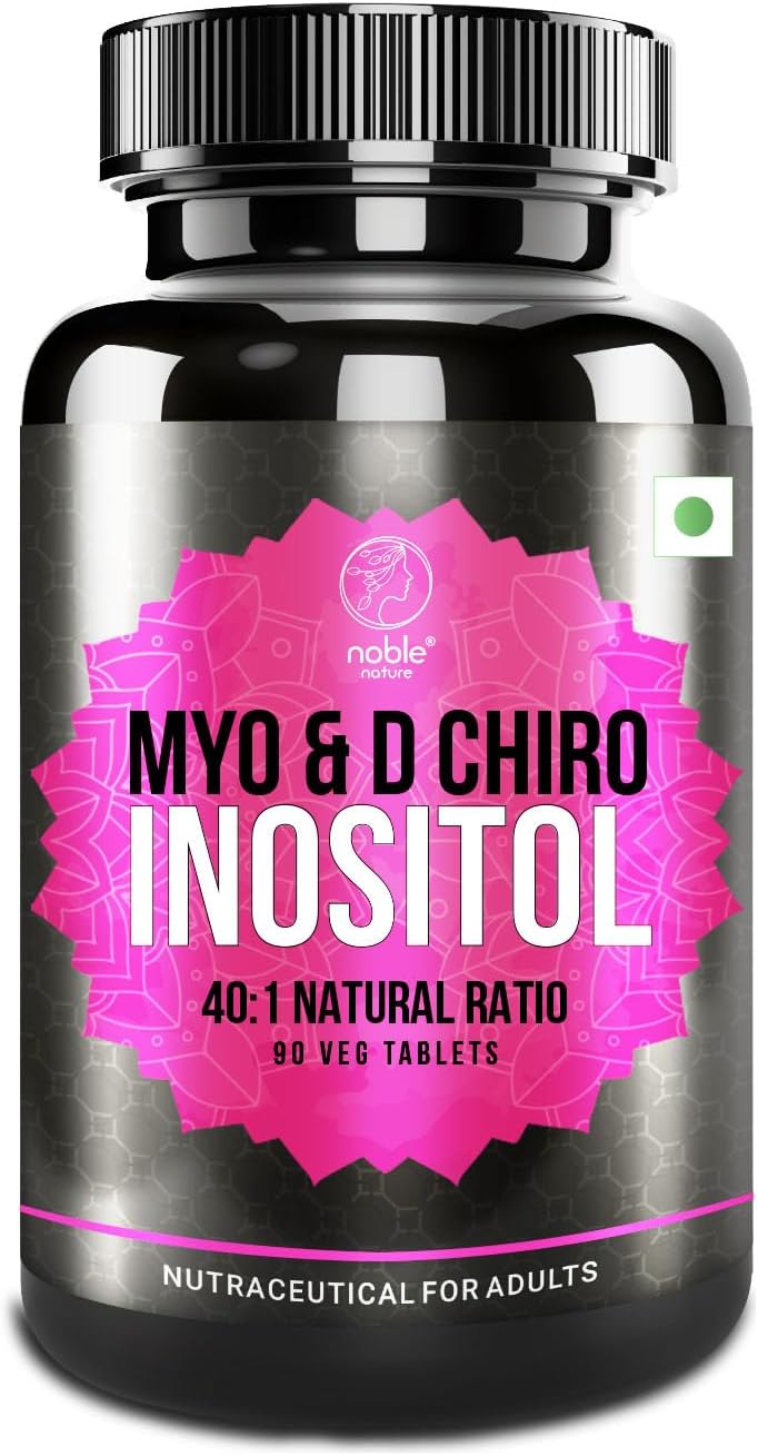 PCOS Balance Supplement - 90 Veg Tablets - Myo-Inositol & D-Chiro Inositol, Natural 40:1 Ratio