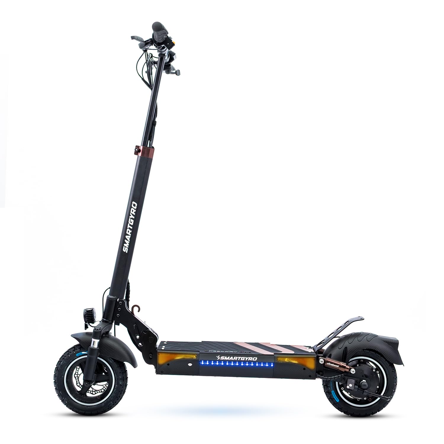 smartGyro Speedway Pro - Patinete Eléctrico de 48V, 1000W Pot. Máxima, Batería 15Ah, Autonomía 60 Km, Ruedas de 10 Pulgadas Dual Grip, Suspensiones, Triple Frenada, Certificado DGT