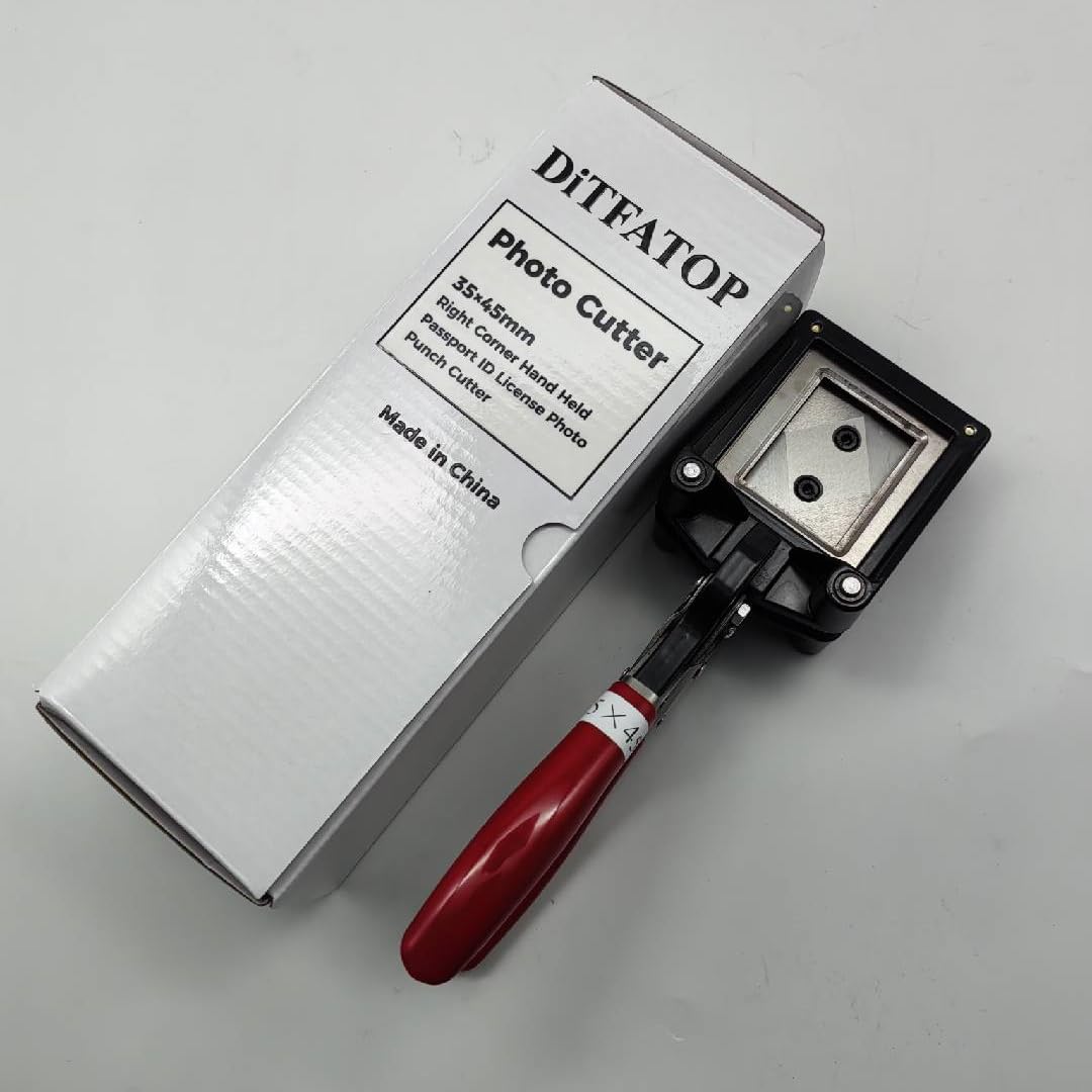 DiTFATOP 35 * 45mm Punch Cutter, Right Corner Hand Held Passport ID License Photo Punch Cutter