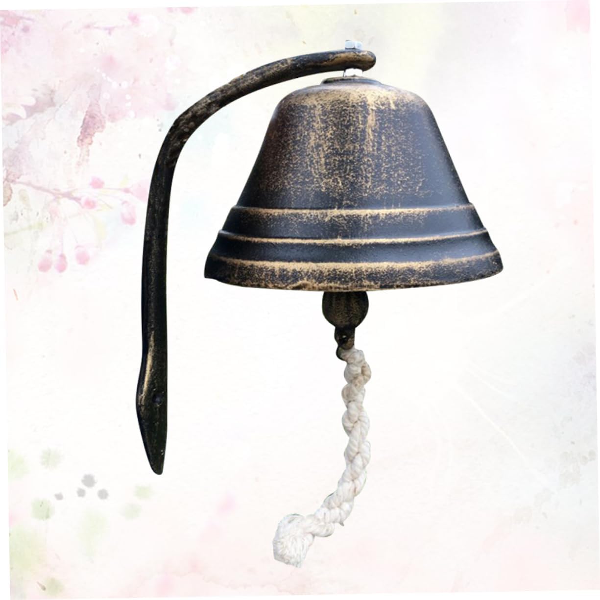 Homoyoyo Retro Style Cast Iron Doorbell for Indoor and Outdoor Use Antique Bronze Small Door Decoration for Coffee Shops Schools and Homes