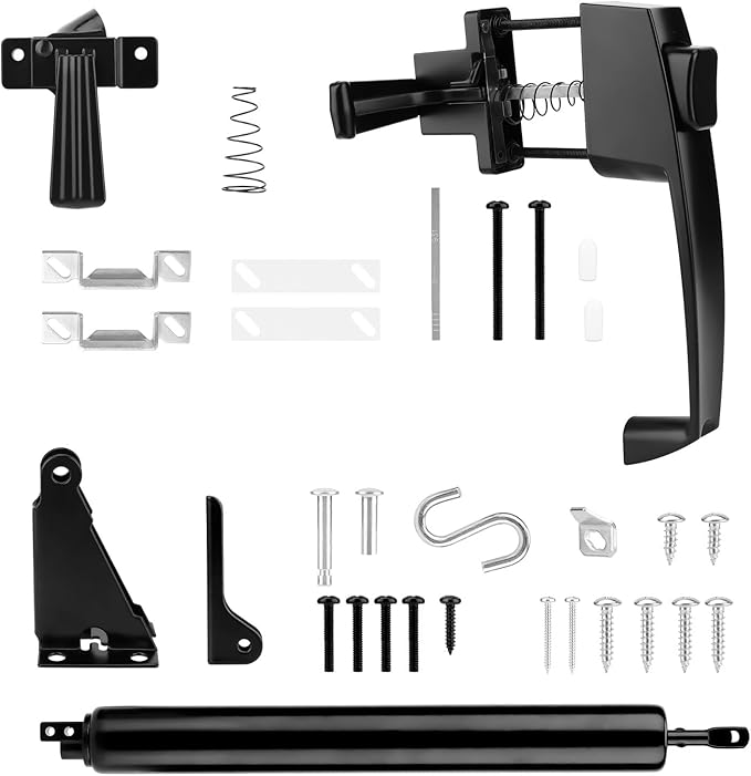 Storm Door Closer & Screen Door Handle, Black Heavy Duty Screen Door
