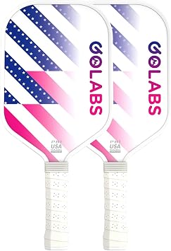 Golabs Pickleball Paddles Set of 2,Fiberglass USAPA Approved 16mm Thickness