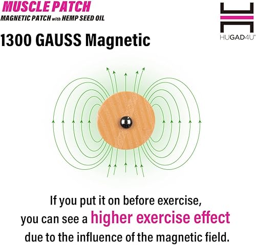 Miniatura 7 de Paquete de 90 Parche magnético muscular con aceite natural, parches magnéticos de acupresión, 1300 Gauss, terapia magnética, energías magnéticas
