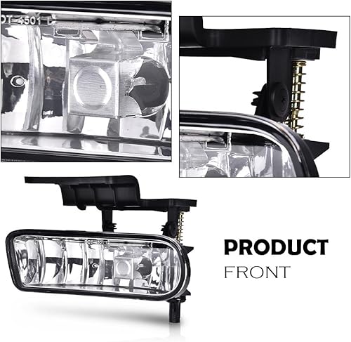 Miniatura 7 de G-PLUS Lámpara antiniebla izquierda derecha compatible con Chevy Silverado 1999-2002 150025002001 2002 Chevy Silverado 35002000-2006 Tahoe Suburban