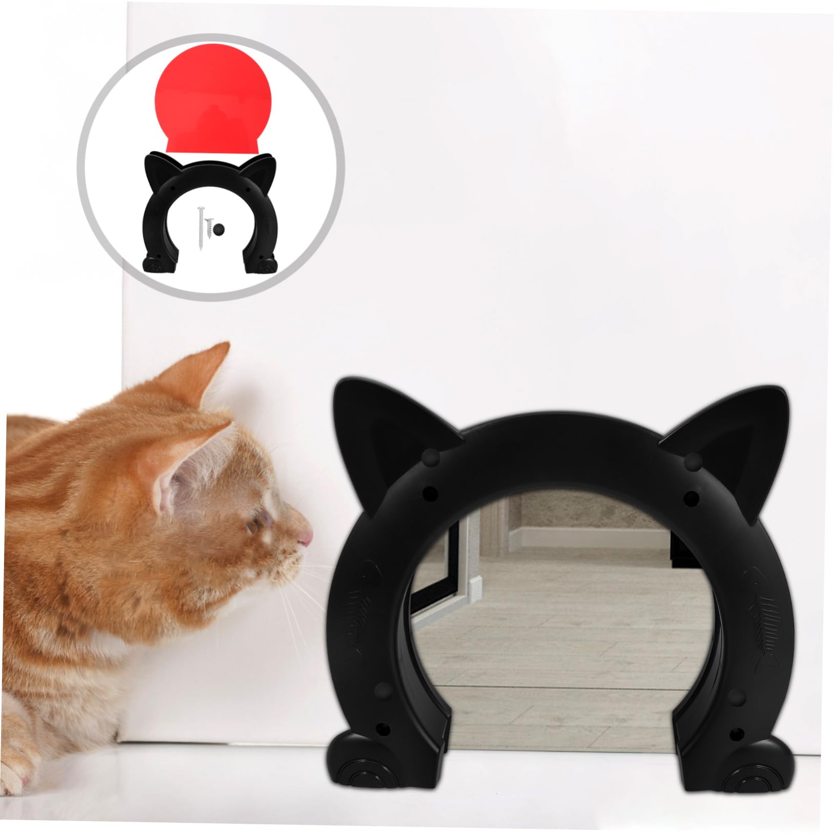 Katzentür Innentür Aus Kunststoff Für Katzen Katzentürhalter Mit Katzendesign Haustierbedarf Für Einfache Reinigung Und Installation