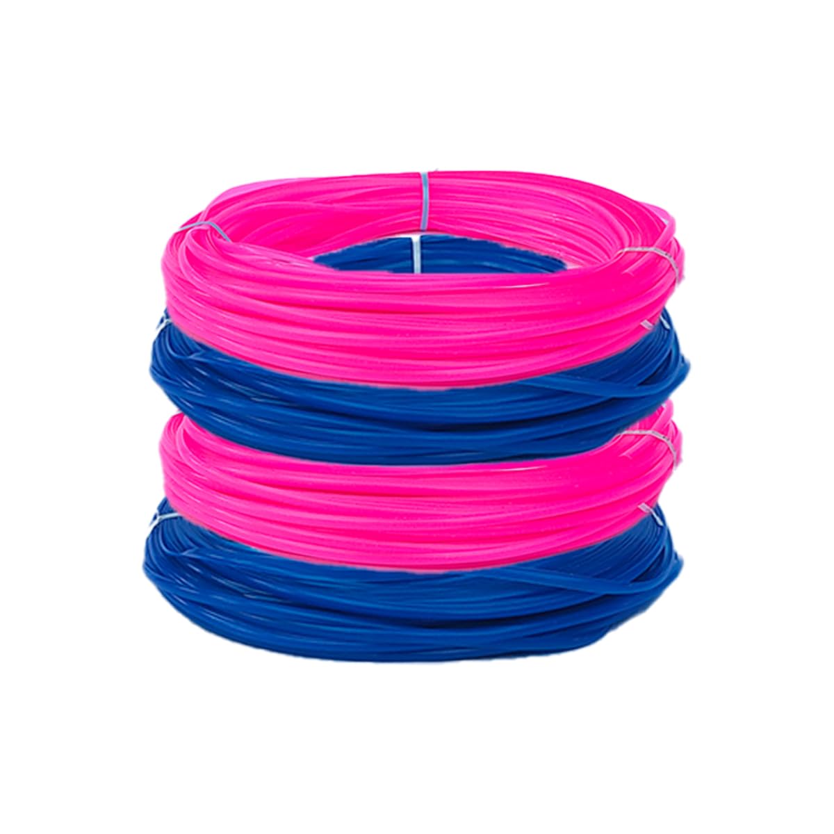 Alpha Plastic Roll - Basket Making, Wire Koodai, Tokri, Multi-Purpose Wire - Pack of 4 (Pink and Dark Blue)