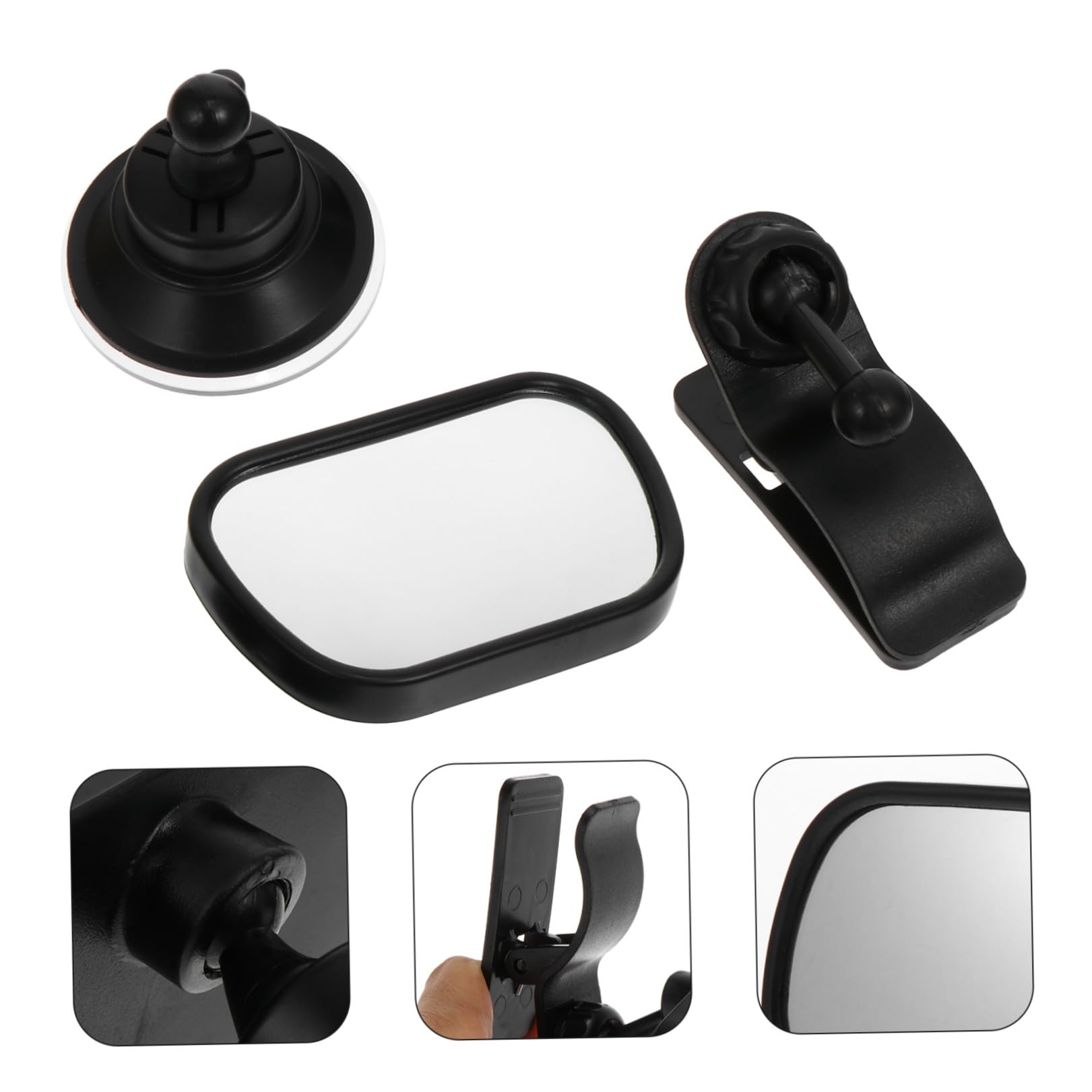 Yardwe 5 Ensembles Miroir Garçon Fille Incassable pour Voiture Compacte Miroir Arrière Garçon Fille Stable et Pratique Observation Sécurisée Nourrisson Siège Arrière